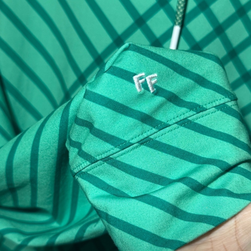 Fore Fathers Turf Tamer Hoodie Men’s size Medium Green Performance Golf Stretch - Picture 5 of 9